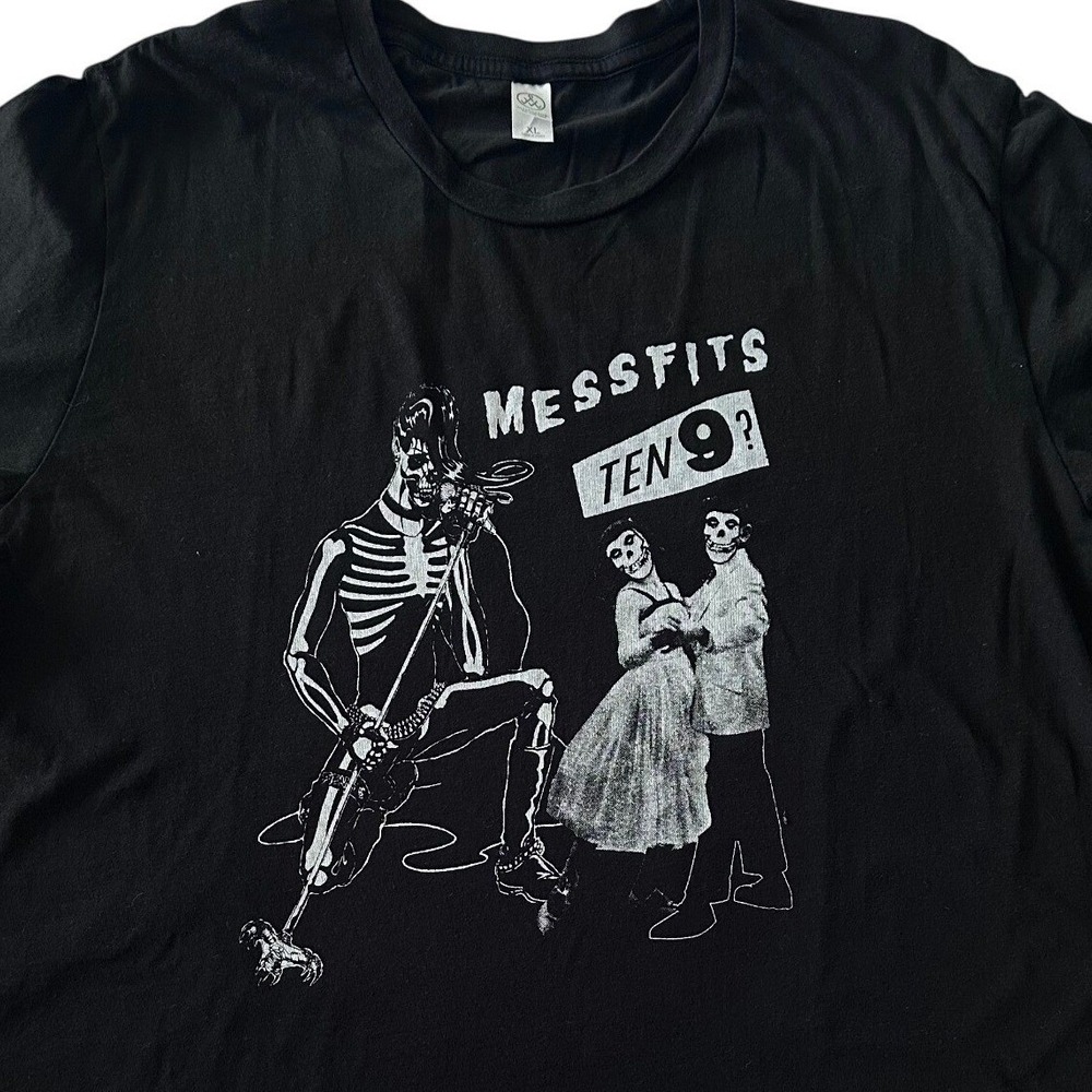 Alternative Apparel Messfits Ten 9 Graphic T-Shirt Black XL Punk Rock Band Tee